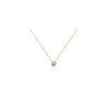 Collier solitaire argent rose rio santa teresa oxyde de zirconium