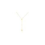 Collier evelina croix maille boule or jaune