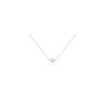 Collier evren argent blanc quartz rose