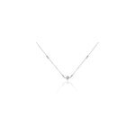 Collier fancy argent blanc