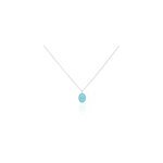 Collier goddess argent blanc turquoise