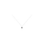 Collier goutte or blanc saphir