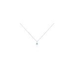Collier goutte or blanc topaze