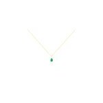 Collier goutte or jaune emeraude