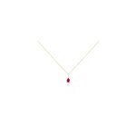 Collier goutte or jaune rubis