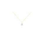 Collier goutte or jaune topaze