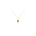 Collier helidie coccinelle or jaune