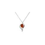 Collier hilarionne argent blanc ambre
