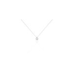 Collier hildana or blanc oxyde de zirconium