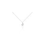 Collier indian drop argent blanc oxyde de zirconium