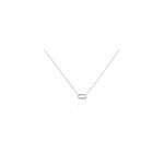 Collier infini pop argent blanc oxyde de zirconium Collier infini pop argent blanc oxyde de zirconium