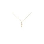 Collier ishaae plaqu or jaune oxyde de zirconium