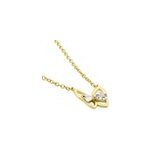 Collier jelissa plaqu� or jaune oxyde de zirconium
