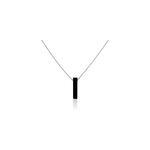 Collier jourdan acier gris onyx