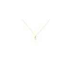 Collier leta or jaune perle de culture et oxyde de zirconium