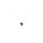 Collier ludmille or jaune amethyste