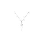Collier lynna argent blanc oxyde de zirconium