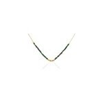 Collier manua plaqu or jaune pierre d'imitation