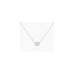 Collier m�lo� argent blanc