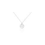 Collier mely argent blanc