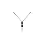 Collier messy acier blanc