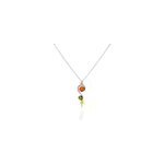 Collier murriel argent blanc ambre