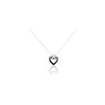 Collier nolwen argent blanc c�ramique et oxyde de zirconium