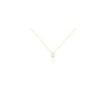 Collier norah or jaune perle de culture et oxyde de zirconium