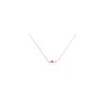 Collier olufe argent rose oxyde de zirconium