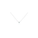 Collier or blanc febe emeraude diamant