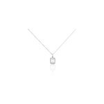 Collier or blanc goulven oxyde de zirconium