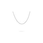 Collier or blanc maille corde