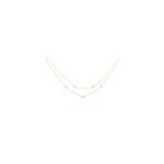 Collier or jaune eclat d'etoile oxyde de zirconium