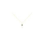 Collier or jaune sagesse topaze oxydes de zirconium