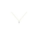 Collier pear c or jaune diamant