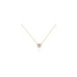 Collier plaqu or jaune alais oxyde de zirconium
