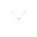 Collier plaqu� or jaune lettra