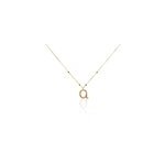 Collier plaqu or jaune lettra