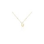 Collier plaqu or jaune lettra