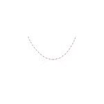 Collier polka argent blanc