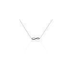 Collier prudentia argent blanc oxyde de zirconium