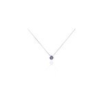 Collier solitaire argent blanc rio santa teresa oxyde de zirconium