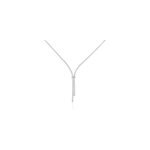 Collier river or blanc diamant