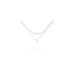 Collier ruth argent blanc oxyde de zirconium