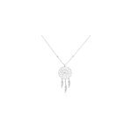 Collier sautoir misalie argent blanc