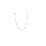 Collier sautoir paquito argent blanc