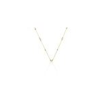 Collier sautoir plaqu or jaune kristia oxydes de zirconium