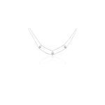 Collier sixties argent blanc