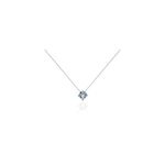 Collier solitaire argent blanc rio santa teresa oxyde de zirconium