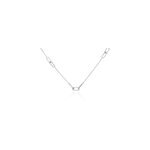 Collier trait d'union argent blanc oxyde de zirconium Collier trait d'union argent blanc oxyde de zirconium
